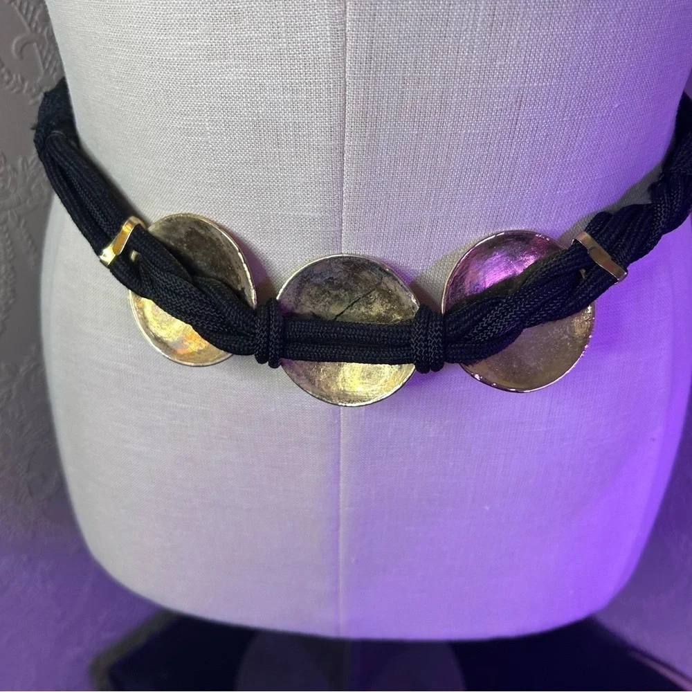 Elegant Black and Gold Women's Belt
